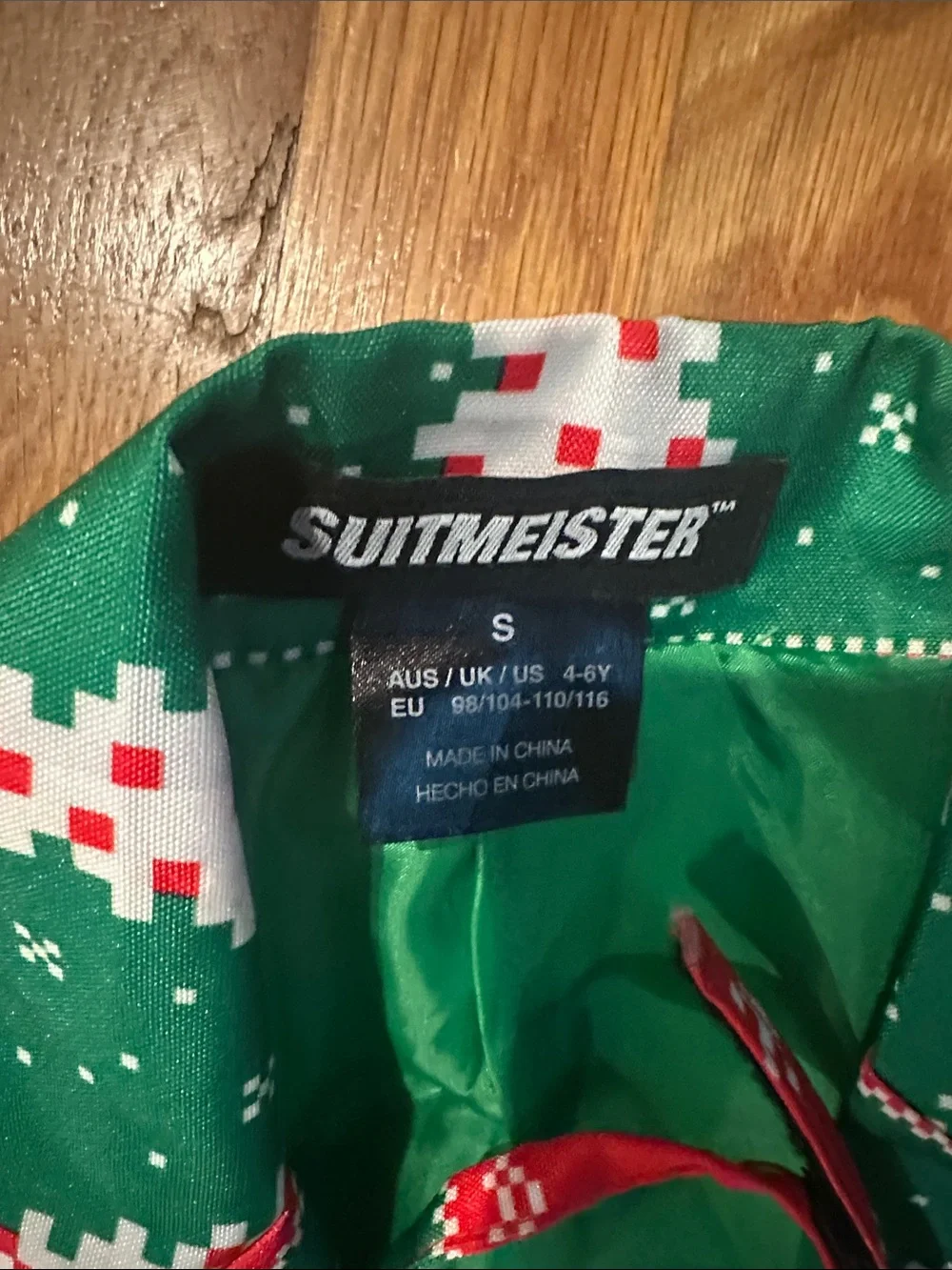 Kids Holiday Suit Set - Red & Green Christmas Print